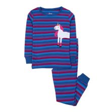 Детская хлопковая пижама из двух предметов Leveret в полоску для девочек Leveret