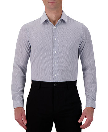 Мужская классическая рубашка приталенного кроя с сотовым принтом C-LAB NYC