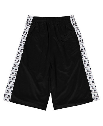 Мужские черные шорты для сна в полоску Miami Marlins Mesh Sleep Shorts Profile