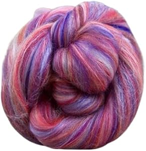 Revolution Fibers – Constellation Range Roving (8 Ounces) | Multicolored Tonal Blend of 70% Dyed Merino and 30% Tussah Silk Combed Top | Soft Fiber for Felting, Spinning, Knitting (Aquarius Green) Revolution Fibers