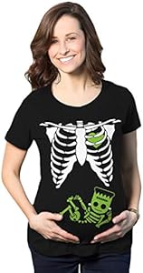 Женская Футболка Crazy Dog T-Shirts Maternity Skeleton Baby Monster Pumpkin Crazy Dog T-Shirts