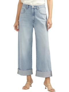 Укороченные широкие брюки Baggy L27934RCS230 Silver Jeans Co.