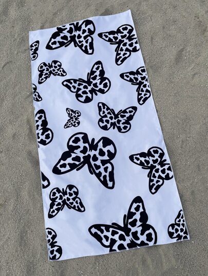Пляжное одеяло с принтом бабочки SHEIN
