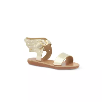 Маленькая девочка &amp;amp; Мягкие сандалии Ikaria Pearl для девочки Ancient Greek Sandals