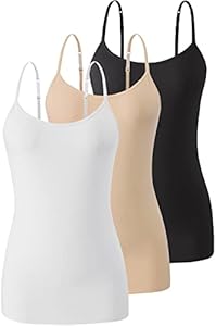 Женская Базовые майки и топы Air Curvey Camisole 2＆3 с Топом и Регулируемыми Бретелями Air Curvey