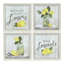 Набор из 4 предметов New View Ava Barrett Lemon Framed Wall Art из 4 предметов New View Gifts & Accessories