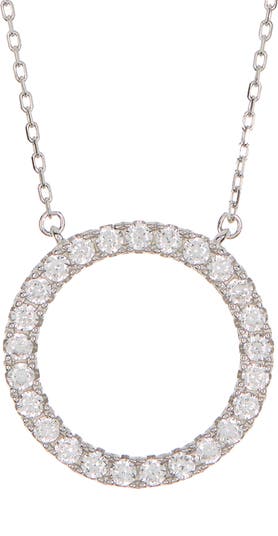 Ожерелье с подвеской в виде круга из стерлингового серебра Pave CZ Suzy Levian