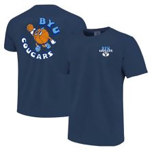 Youth Navy BYU Cougars Comfort Colors Basketball T-Shirt Image One