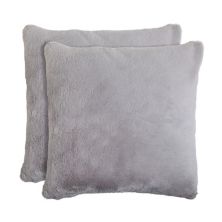Gray Faux Fur Pillows 2-piece Set Unbranded