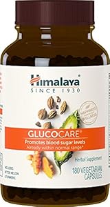 Himalaya GlucoCare Herbal Supplement, Metabolism Support, Pancreatic Support, Triphala, Bitter Melon, Turmeric, Gluten Free, Vegan, 180 Capsules (Капсулы), 90 Day Supply Himalaya