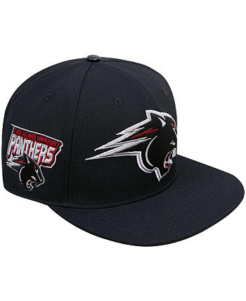 Мужская черная кепка Clark Atlanta Panthers с арочным логотипом Evergreen Snapback Pro Standard