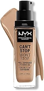 NYX PROFESSIONAL MAKEUP Can't Stop Won't Stop Foundation, 24h Full Coverage Matte Finish - Pale Nyx