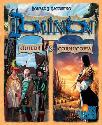Dominion Cornucopia и дополнения к карточной игре Guilds Rio Grande