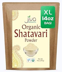 Jiva Organics Organic Shatavari Powder (Порошок) 14 Ounce Bulk Bag - Asparagus racemosus - Pure Ayurvedic Herb Jiva Organics