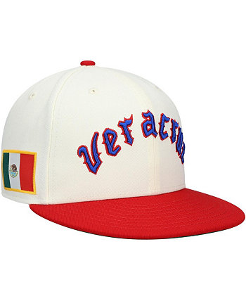 Мужская кремовая красная шляпа Azules de Veracruz Team приталенная шляпа Rings & Crwns