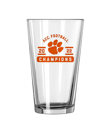 Clemson Tigers 2022 ACC Football Conference Champions 16 Oz Pint Glass Logo Brand