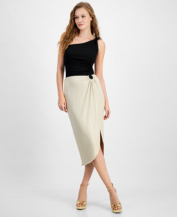 Женская юбка-миди в рубчик с боковыми разрезами Cristina GUESS