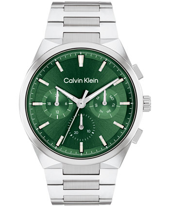 Мужские часы Distinguish серебристого цвета с браслетом из нержавеющей стали, 44 мм Calvin Klein