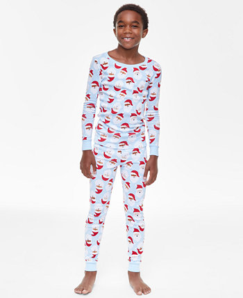 Детские Пижамы Holiday Lane Little & Big Kids Santa Toss Cotton Snug-Fit Pajamas, 2 Piece Set Holiday Lane