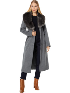 Шерстяное пальто с искусственным мехом V20741-ZU Vince Camuto