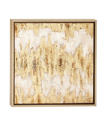 Квадратный металлический лист Современная абстрактная картина в металлической деревянной раме CosmoLiving
