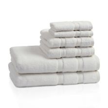 SUPERIOR Smart Dry 6-Piece Zero Twist Cotton Towel Set Superior