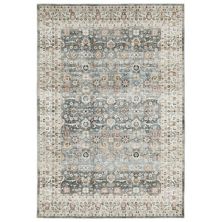 StyleHaven Sawyer Vintage Bordered Traditional Ivory Patterned Washable Area Rug StyleHaven