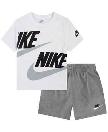 Футболка и шорты Futura с разрезом для мальчиков, комплект из 2 предметов Nike