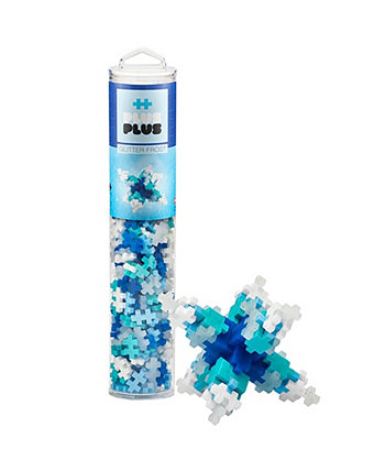 Open Play Tube Glitter Frost Mix Toy Set, 240 Pieces Plus-Plus
