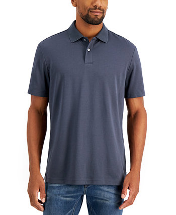 Мужская однотонная рубашка-поло стандартного кроя, созданная для Macy's Alfani