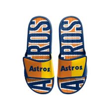 Мужские гелевые шлепанцы FOCO Houston Astros в стиле ретро с цветными блоками и логотипом Unbranded