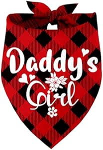 Бандана для собак Daddy's Girl, 68.5 см, двойная ткань, праздничный подарок Razpah