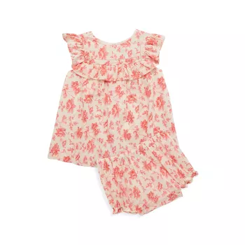 Для маленьких девочек &amp; Платье Ciara для маленькой девочки и усилитель; Комплект шароваров Bonpoint