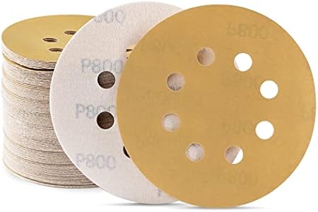 S SATC Sanding Disc 100 PCS 5 Inch Sanding Discs Hook and Loop 40 Grit 8 Hole Orbital Sander Pads for Fast and Efficient Sanding S Satc