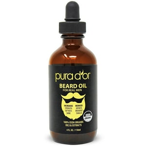 PURA D'OR Organic Beard Oil 4 Fl Oz PURA D'OR