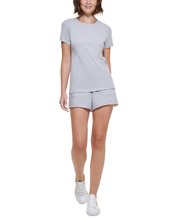 Женская хлопковая футболка с круглым вырезом и короткими рукавами Calvin Klein