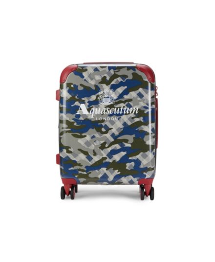 20-дюймовый чемодан-спиннер с камуфляжным принтом Aquascutum