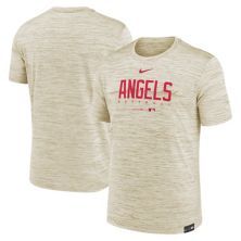 Men's Nike Cream Los Angeles Angels City Connect Velocity Practice Performance T-Shirt Nike