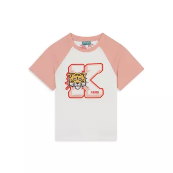 Little Girl's &amp; Girl's Logo Cotton T-Shirt KENZO