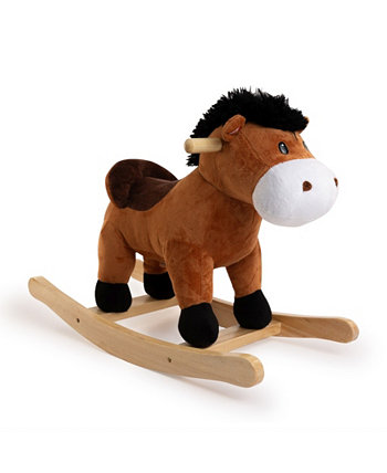 Качающаяся коричневая лошадь со звуковым рокером Ponyland