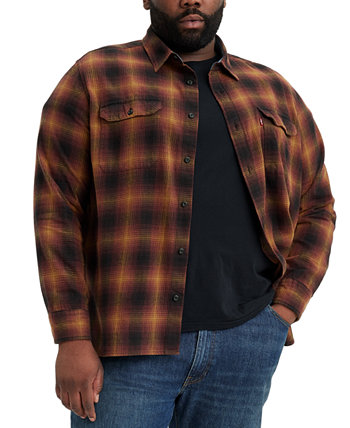 Мужская клетчатая рубашка свободного кроя с длинными рукавами и пуговицами для больших и высоких людей Levi's®