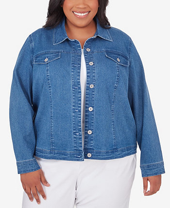 Plus Size Classic Fit Denim Jacket Alfred Dunner