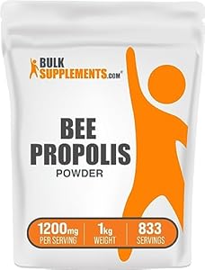 BulkSupplements.com Bee Propolis Powder - Bee Propolis Supplement, Antioxidant Source - for Immune Support, Natural & Gluten Free, 1200mg per Serving, 1kg (2.2 lbs) (Pack of 1) BulkSupplements