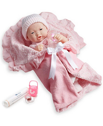 La Newborn Nursery 15,5-дюймовая азиатская кукла с мягким телом, розовая одежда JC Toys