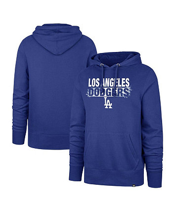 Мужской пуловер с капюшоном Royal Distressed Los Angeles Dodgers Base Slide Headline '47 Brand