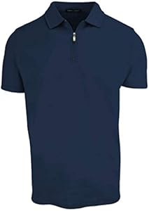 Robert Barakett Georgia Zip Polo T Shirt, Short Sleeve, Regular Fit, Pima Cotton Mens Tee Robert Barakett