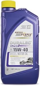 Royal Purple 01154 API-Licensed SAE 15W-40 High Performance Synthetic Motor Oil - 1 Quart Bottle Royal Purple