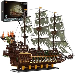 JMBricklayer Pirate Ship Building Sets for Adults 40101 - Large MOC Ship Set Ideal Gifts for Teens Age 14+ Adults who Like Challenging Blocks (Upgraded Version, 4364 PCS) JMBricklayer