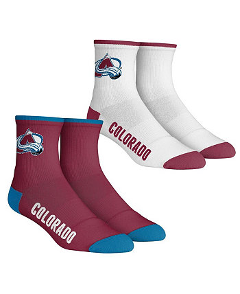 Мужские носки Colorado Avalanche Core Team, комплект из 2 носков длиной четверть длины Rock 'Em