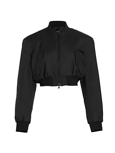 Tailored Crop Bomber Jacket Wardrobe.Nyc